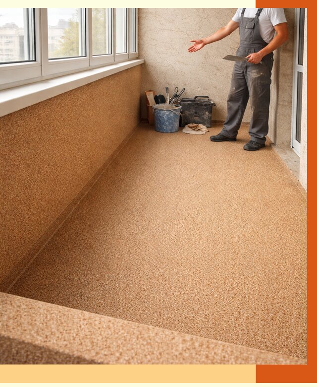 Утепление балкона жидкой пробкой в Ейске от 3762 руб/м² под ключ | ТепломастерЕск