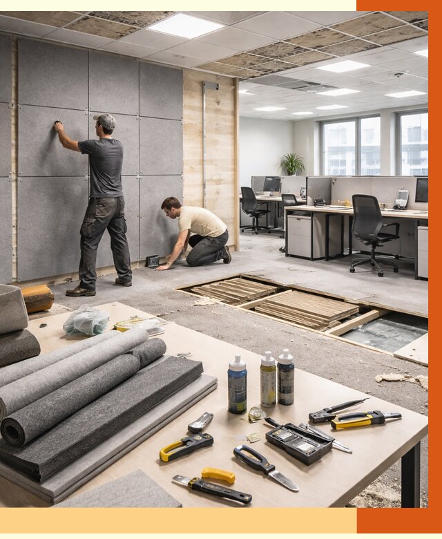 Профессиональная шумоизоляция офиса в Ейске от 6957 руб. за м2 | ТепломастерЕск