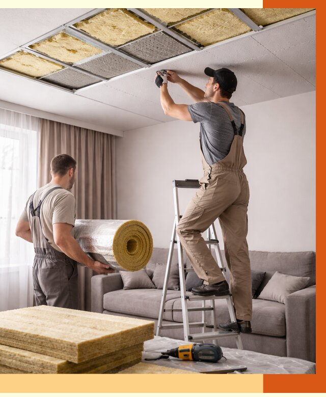 Шумоизоляция потолка в Ейске от 2319 руб. под ключ | Профессионально — ТепломастерЕск