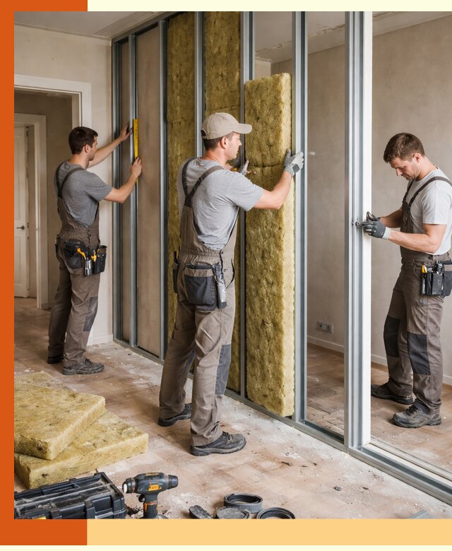 Шумоизоляция межкомнатных перегородок в Ейске эффективно и надёжно