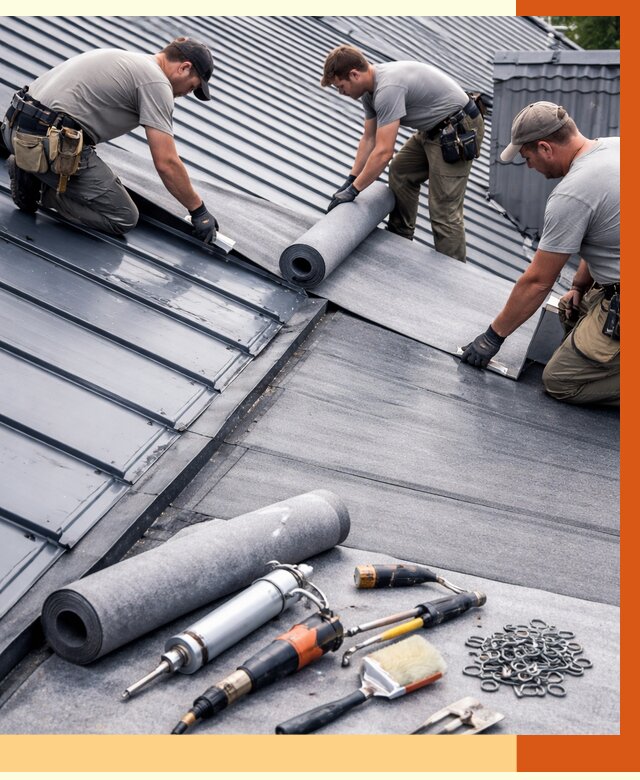 Гидроизоляция металлической кровли полимочевиной в Ейске от 8760 руб. | ТепломастерЕск