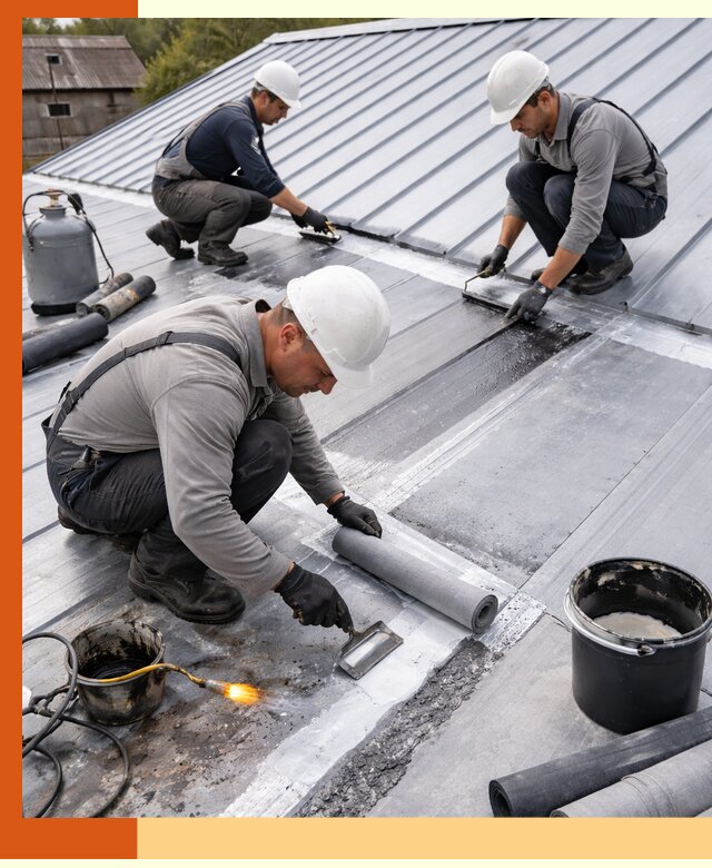 Гидроизоляция металлической кровли с гарантией в Ейске