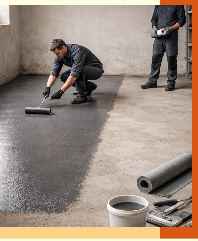 Гидроизоляция гаражного пола в Ейске от 3607 руб./м² — ТепломастерЕск профессионально