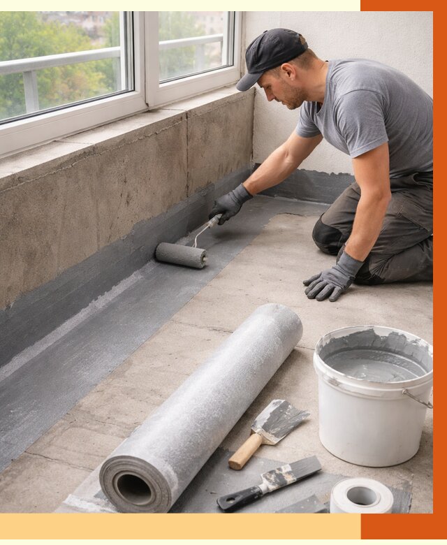 Профессиональная гидроизоляция балкона в Ейске от 4329 руб. | ТепломастерЕск