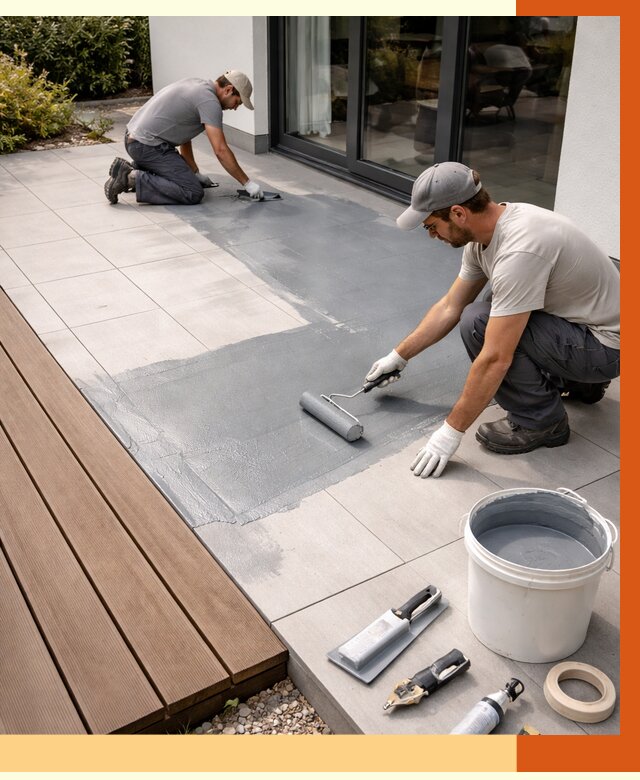 Гидроизоляция террасы в Ейске под ключ от 7730 руб./м² | ТепломастерЕск