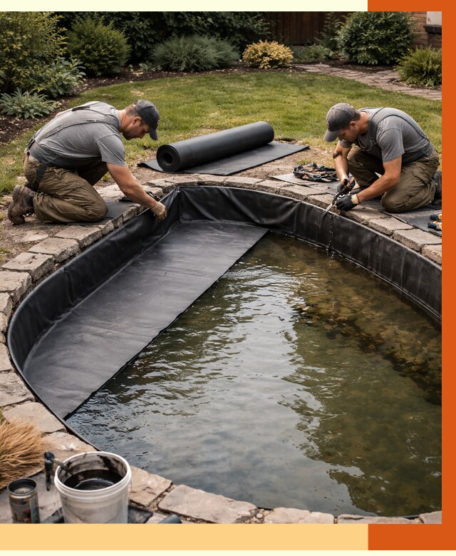 Гидроизоляция пруда в Ейске от 15459 руб. под ключ | ТепломастерЕск профессионально