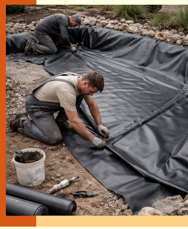 Гидроизоляция пруда в Ейске: надежная защита и герметизация