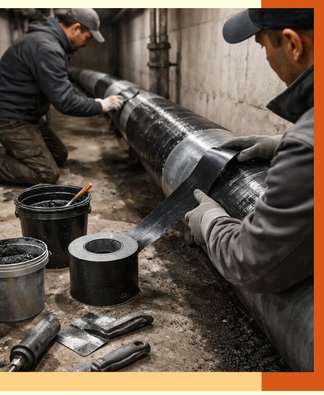 Гидроизоляция труб в Ейске от 2577 руб. — профессиональная герметизация | ТепломастерЕск