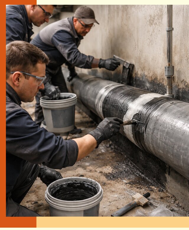 Гидроизоляция труб в Ейске — защита и герметизация коммуникаций