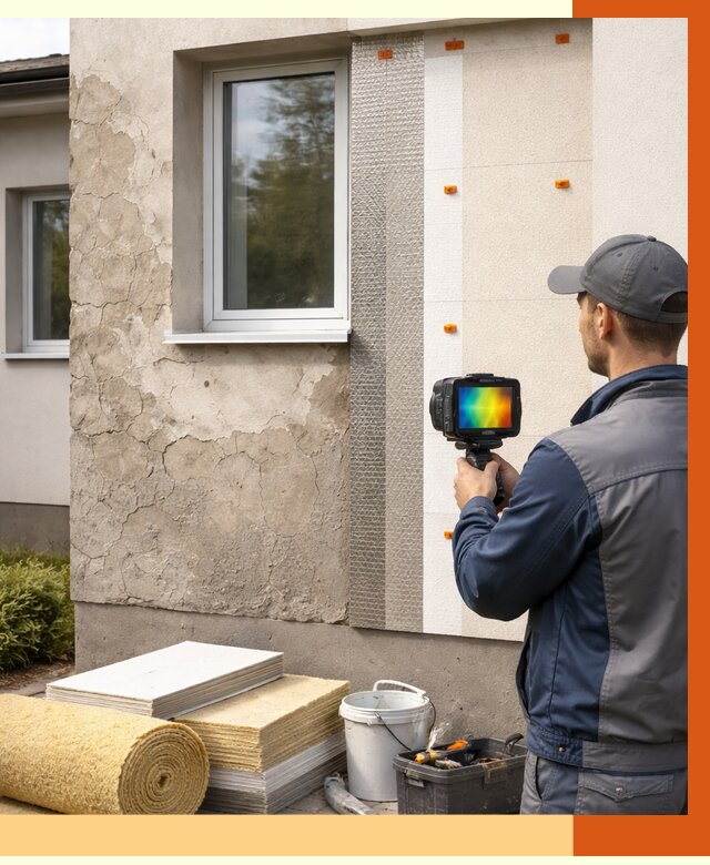 Тепловизионное обследование фасада в Ейске от 4638 руб. под ключ | ТепломастерЕск