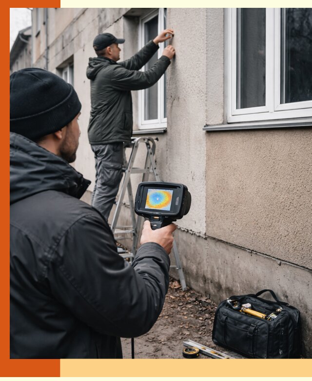 Тепловизионное обследование фасада в Ейске для выявления дефектов