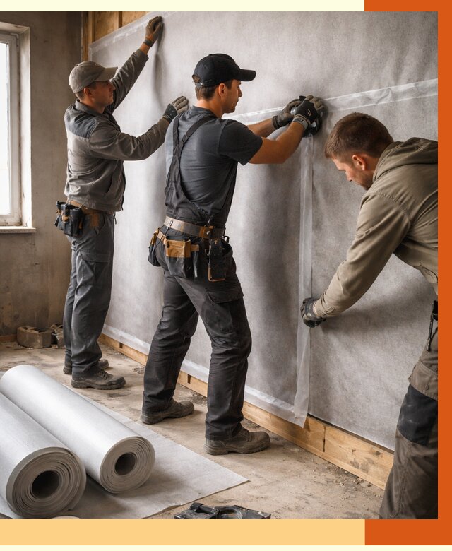 Монтаж ветроизоляции в Ейске от 4638 руб./м2 — профессионально | ТепломастерЕск