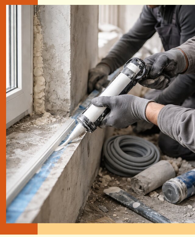 Герметизация стыков и примыканий зданий в Ейске