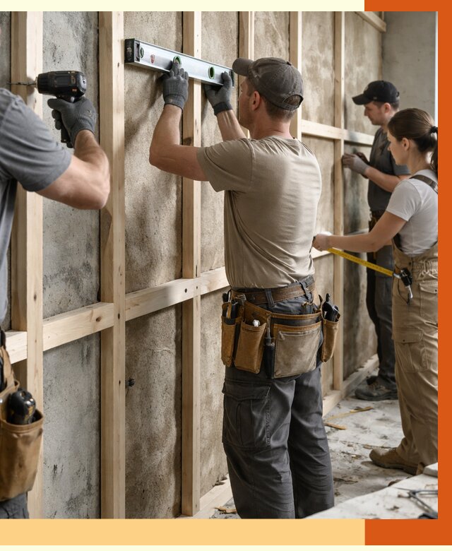 Монтаж обрешетки под утепление в Ейске от 1185 руб/м² | Заказать у ТепломастерЕск